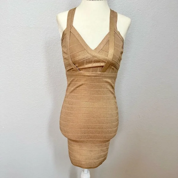 Guess | Dresses | Sale Guess Gold Bandage Dress Xs | Poshmark Guess | Dresses | Sale Guess Gold Bandage Dress Xs | Poshmark
